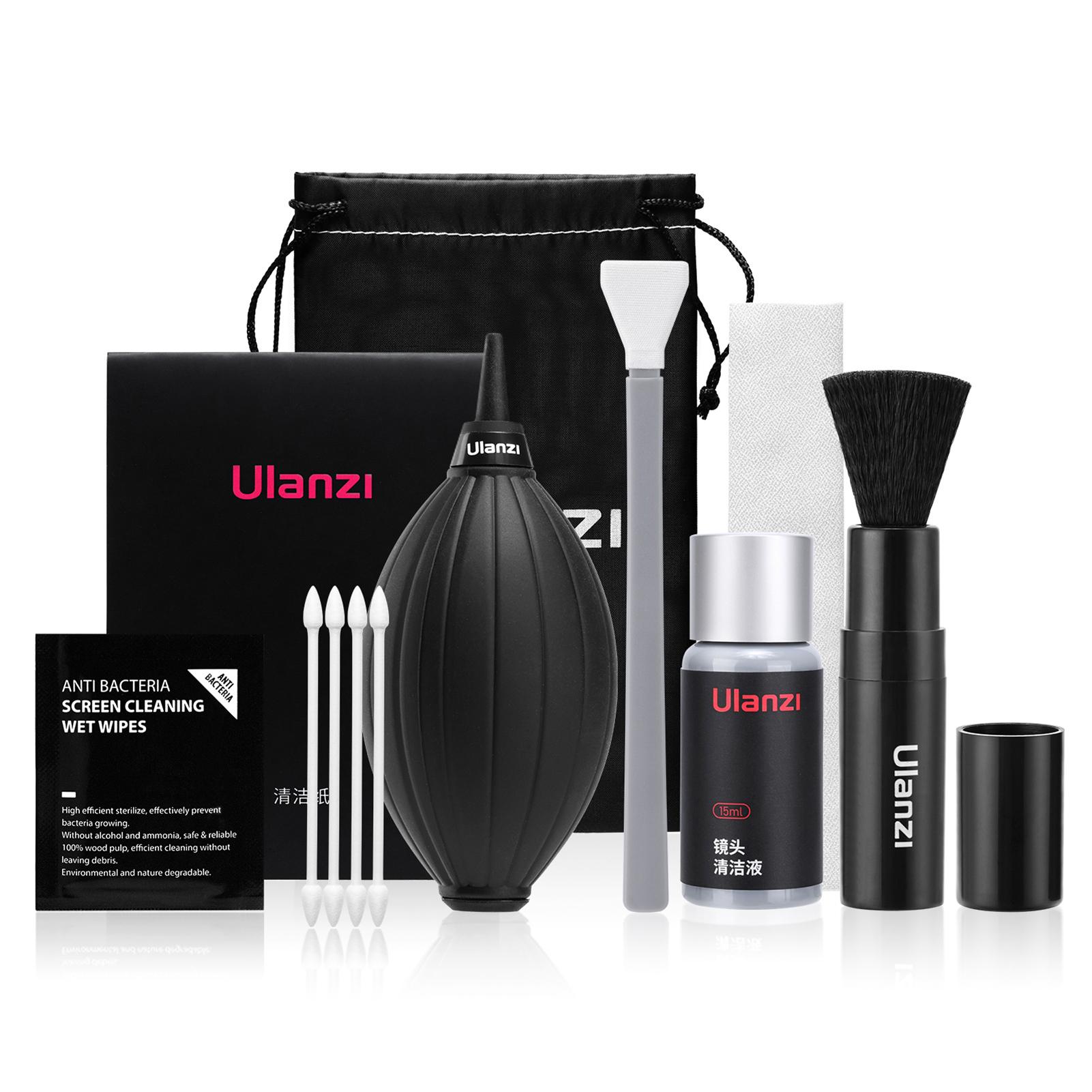 

Ulanzi 9-in-1 Camera Cleaning Kit with 1 * Cleaning Brush + 1 * Silicone Air Blower + 1 * Sensor чёрный
