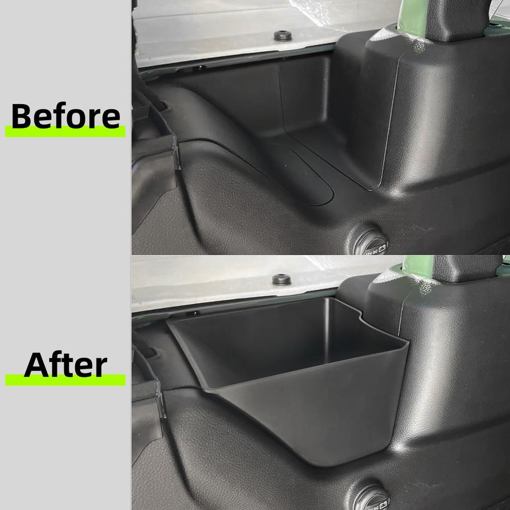 2PCS Car Rear Trunk Storage Box Cargo Organizer Tray for Jeep Wrangler JL 2026+ 2/4 Doors Stowing Tidying Interior Accessories
