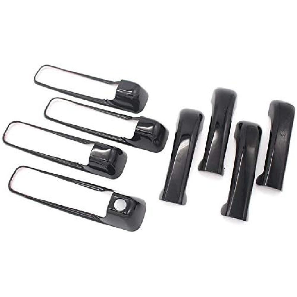Gloss Black Side Door Handle Cover Covers Compatible with 10-18 RAM 1500+2500+3500