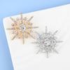 Strass Stern Brosche Funkelnder Kristall Schneeflocke Anstecknadel Für Damen Hut Schal Rucksack Accessoires