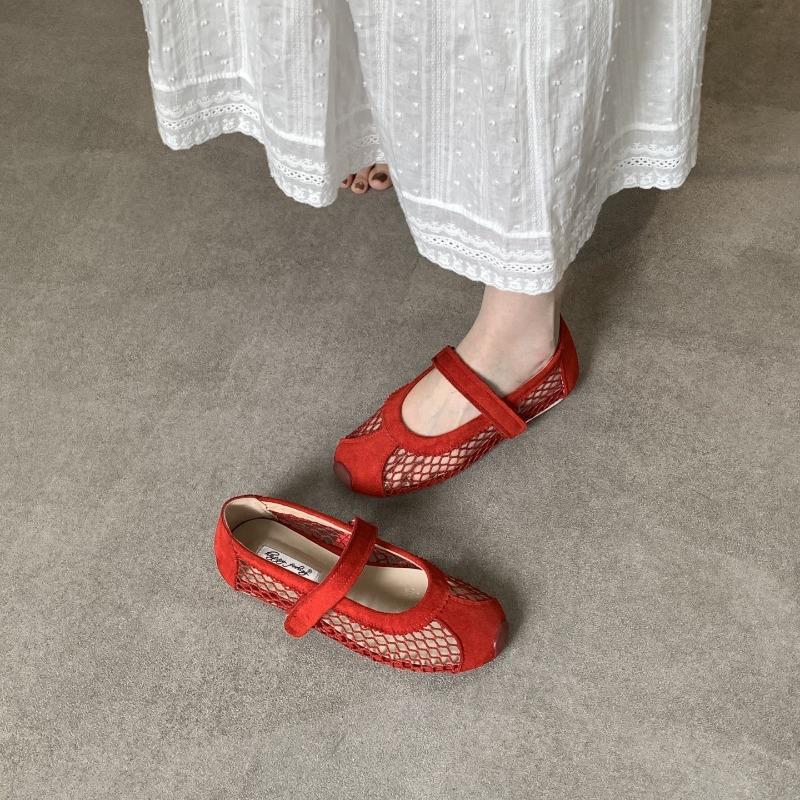 Fashion Mesh Breathable Flat Shoes Women Fashion Round Toe Shallow Casual Shoes Concise Comfortable Soft Bottom Brand Designer Shoes