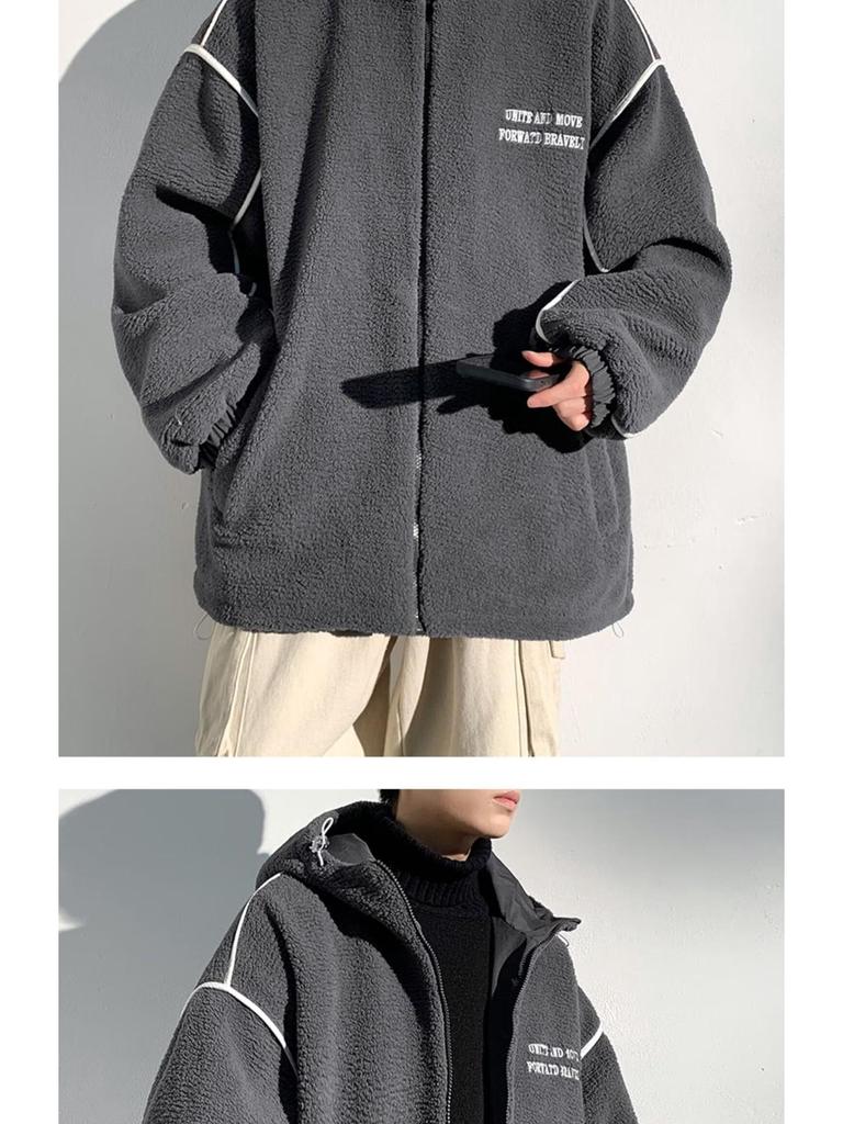 Men's Trendy Lambswool-Thickened Fleece Cotton Jacket - 2025 Spring/Autumn/Winter Collection