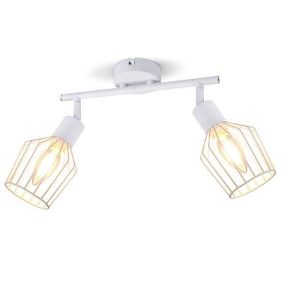 Spot De Plafond NETTLIFE Spot 2 Ampoules E14 Métal Orientable 350°