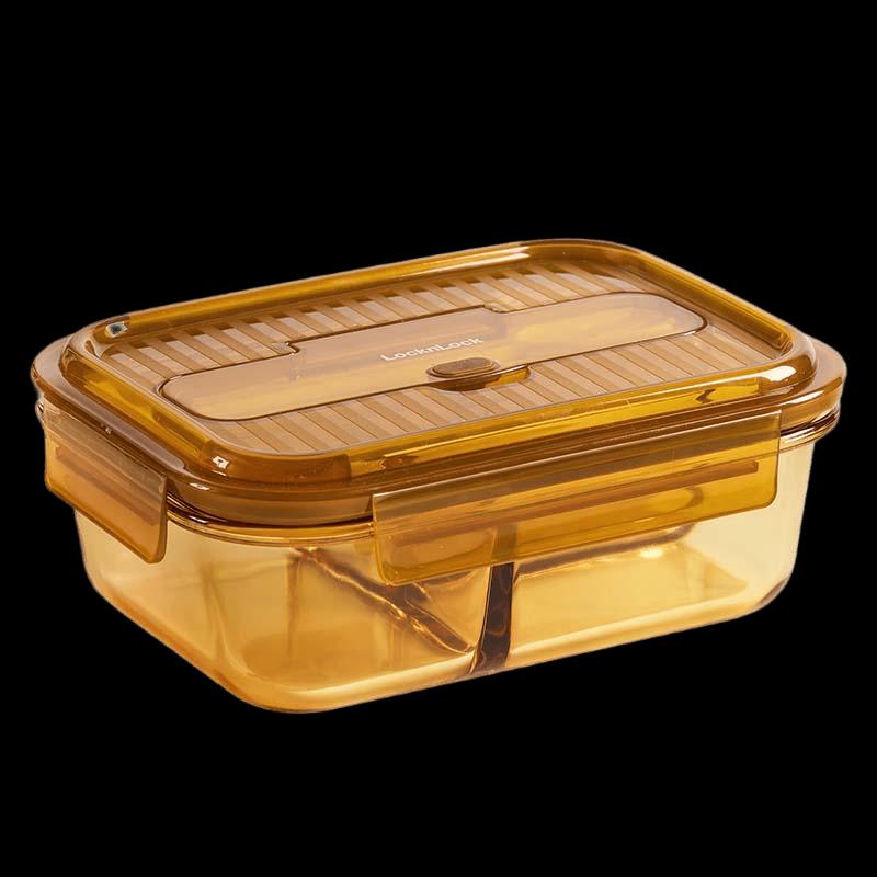 LOCKLOCK Glass Rectangular Three-Compartment Food Container