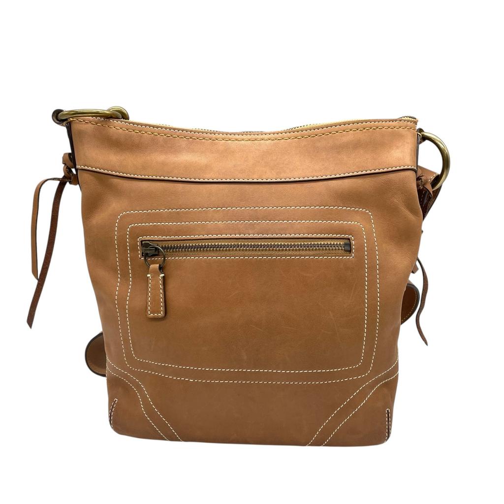 Used COACHShoulder Bag Brown leather Women