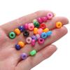 100pcs 4*7mm Acrylic Big Holes Beads Colored Spacer Loose Beads for DIY Necklace Bracelet Phone Charms Jewelry Making Supplies