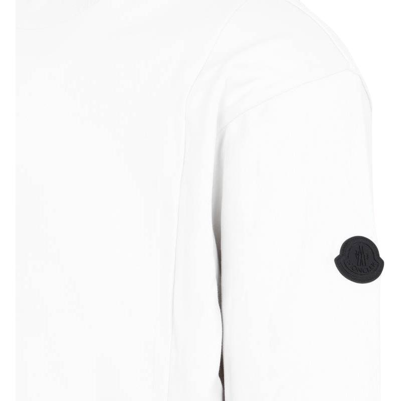 Moncler SS23 Letter Print Crew Neck Long Sleeve Pullover Sweatshirt Men Sweatshirt White 8G00037899W491R