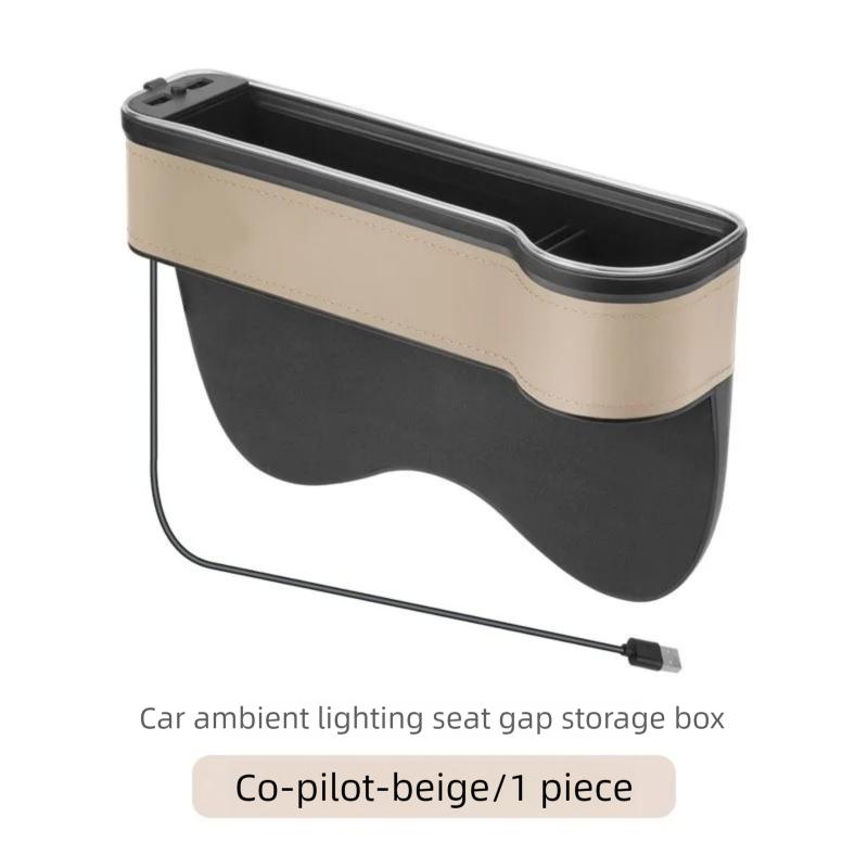 Seat Gap Storage Box For BYD Sealion 7 07 EV 2024 2025 2026 LED Light 2 USB Crevice Organizers With Cup Holder Car Accessories