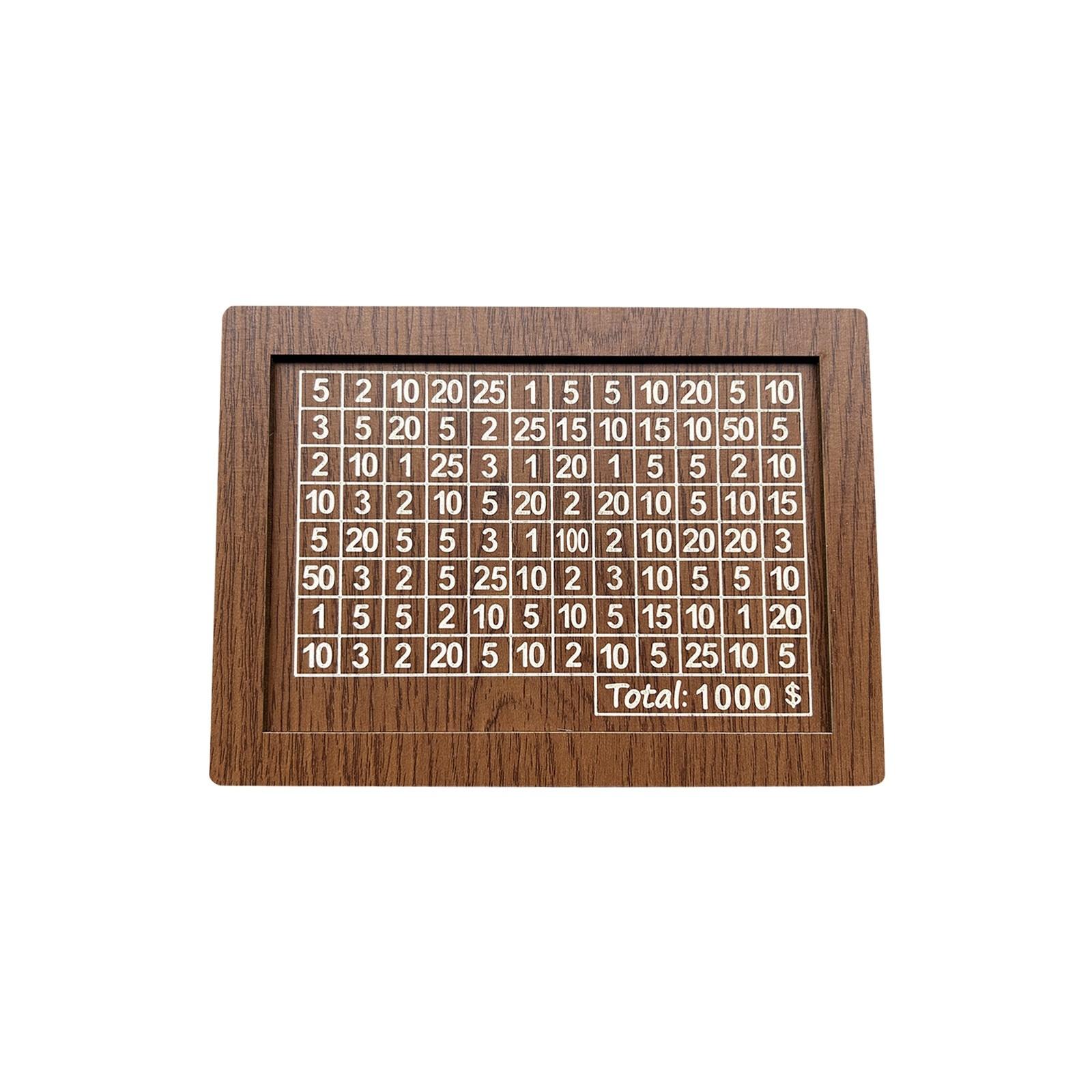 

Світло-коричнева дерев яна скринька для грошей, дитяча подарункова дерев яна виріб ручної роботи One Size