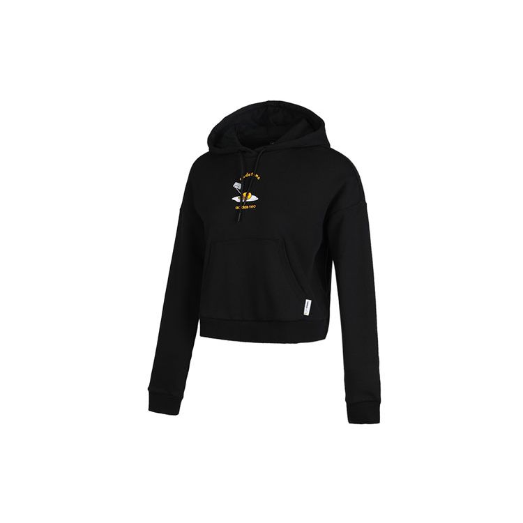 Adidas Neo X Gudetama Co-Branded Sports Hoodie Women Hoodie Black GU8164