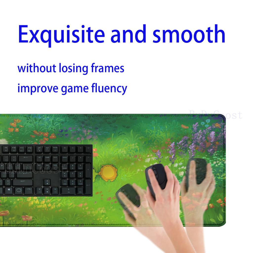 teclado mouse pad Frog on lce by Abi Toads Gaming Large XXL Mouse Pads Non-Slip Rubber Base mousepad Keyboard Mouse Mat Desk Pad
