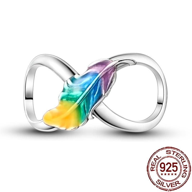 Charms Copper Lucky Horseshoe Clover Dreamcatcher Feather Dangle Beads Fit Bracelet Necklace Women Diy Jewelry