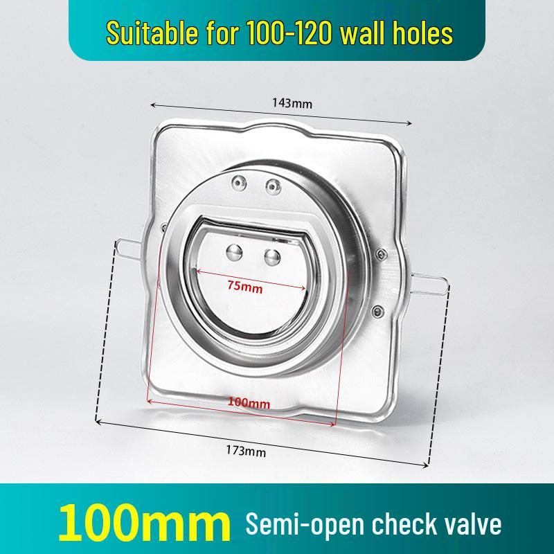 

Stainless Steel Fireproof Kitchen Range Hood Backflow Smoke-Stop Air Outlet Valve