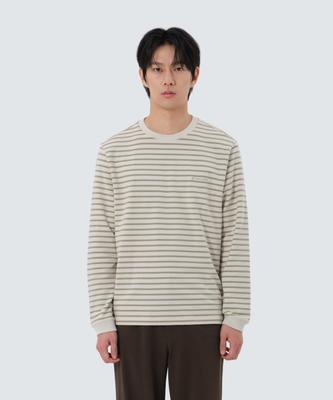 SNOWPEAK APPAREL Striped Long Sleeve T-Shirt (S25Fmftl12) Olive