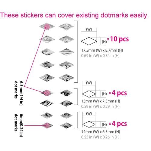 Jockomo Traditional Diamond (Avalon Mix) Position Mark Inlay Stickers for Guitar, Bass, and Ukulele