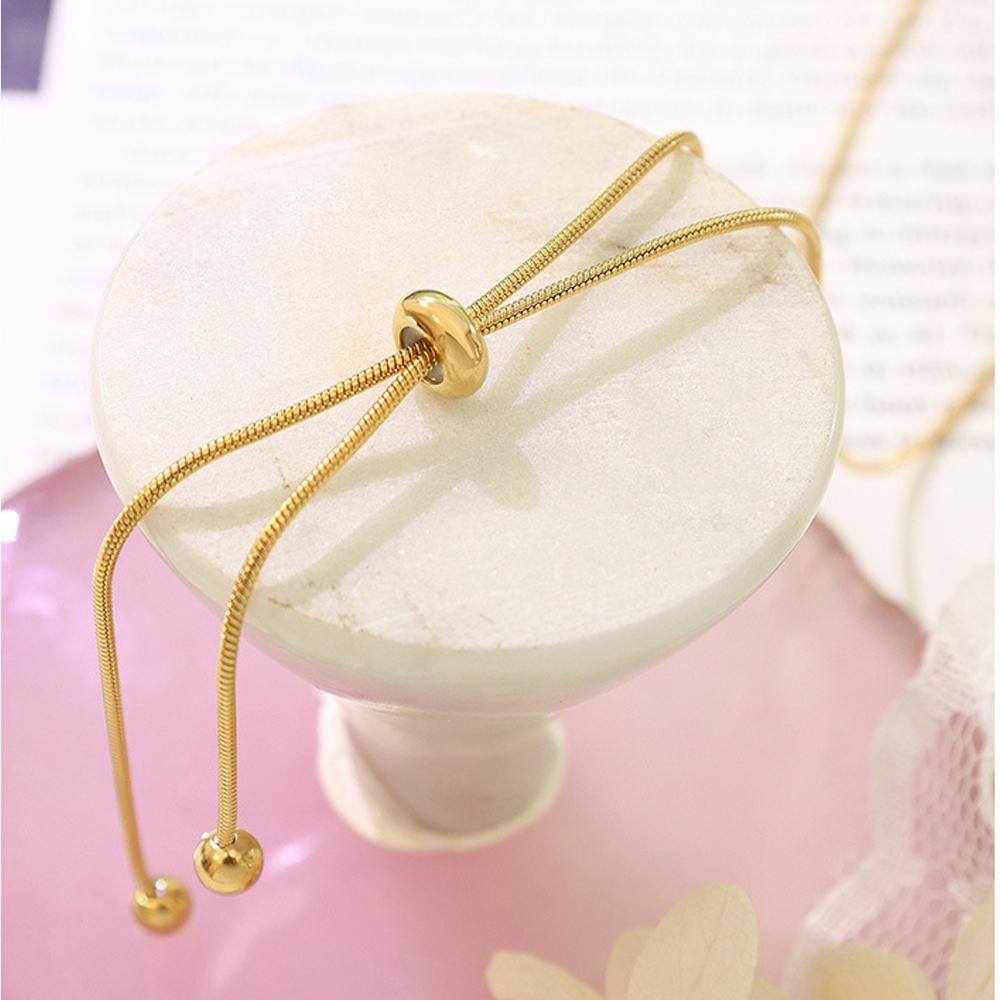 eManco Personalized Snake Chain Adjustable Y Necklace Clavicle Pendant Stainless Steel Necklace Women's Holiday Gift