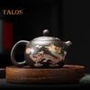 Teapot Chinese Dragon Phoenix Auspicious Zisha Clay Gongfu Tea Kettle for Loose Tea Hand-made Tea Pots with Unique Color-changing Effect Tea Lover's