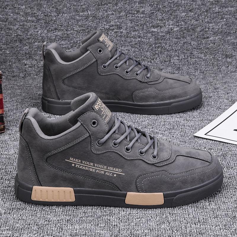 Schuhe Herrenschuhe Herbst und Winter 2025 neuer Trend Sport vielseitig Herren-Freizeit gestapelte dicke Baumwollschuhe High-Top Board-Schuhe