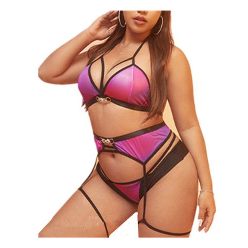 

Amazon Бюстгальтер Большого размера Женская одежда Bra + underwear + garter belt XL