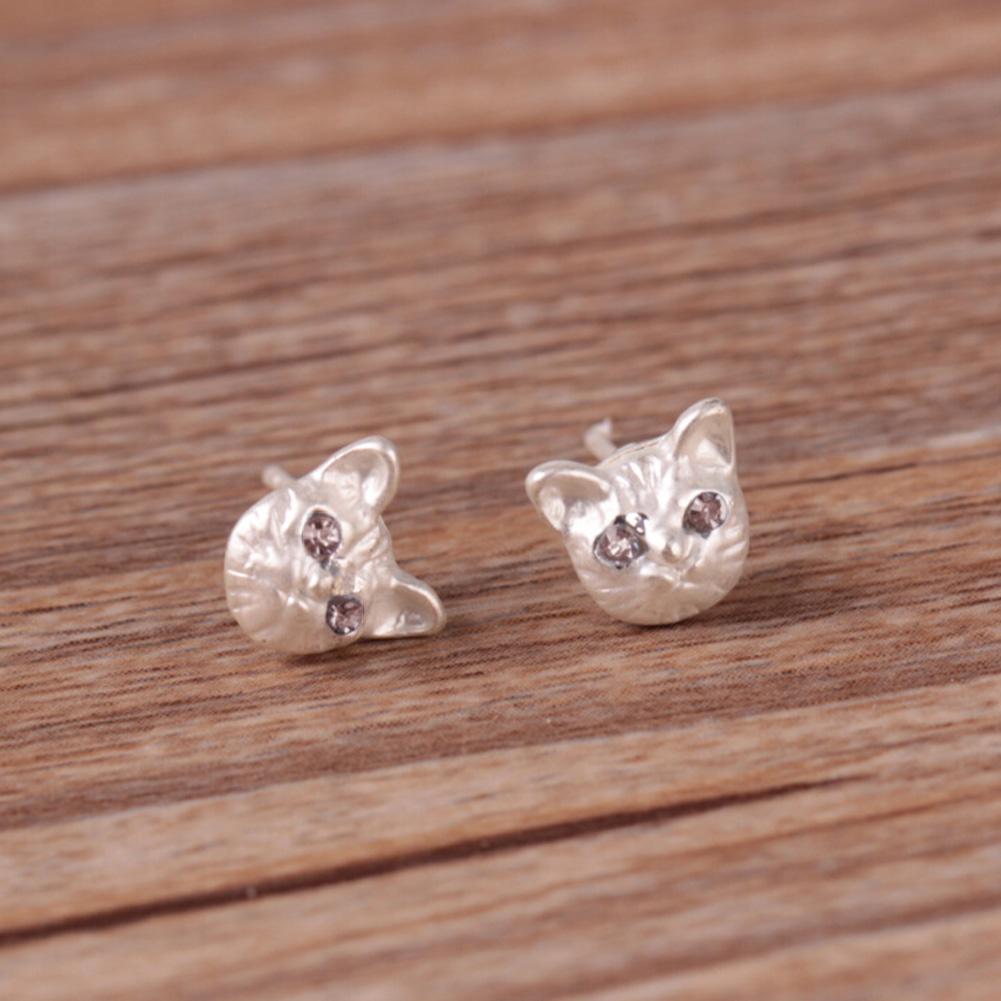 

Прекрасные серьги-пусеты в виде кошачьих ушек, модные серьги, 3 цвета, пара белый