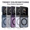 Matte Magnetic Phone Case For Samsung Z Flip 8 7 Flip8 Flip7 5G 360 Rotating Kickstand For Magsafe Hinge Full Protection Cover