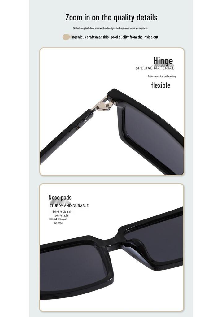 High-End Retro Square Sunglasses with UV Protection & Wood Grain Legs for Men & Women
