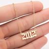 2025 Stainless Steel Year Necklace – Birthday Pendant, Bestie Gift, Versatile Slimming Chain