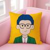 PPop ManS Cushion Cover Soft Plush Throw Pillow Cushion CoverDoubleSided Printed Pillow Case for Sofa Home Decor