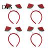Cute Cartoon Headbands 4Pcs Fruit Decor Watermelon Cherry Children Hair Accessories Strawberry Headpiece Spring Design Hoop Headdress Stretchy