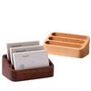 1pcs Wooden Business Card Box Creative Desktop Large Capacity Display and Storage Front Desk Business Card Holder