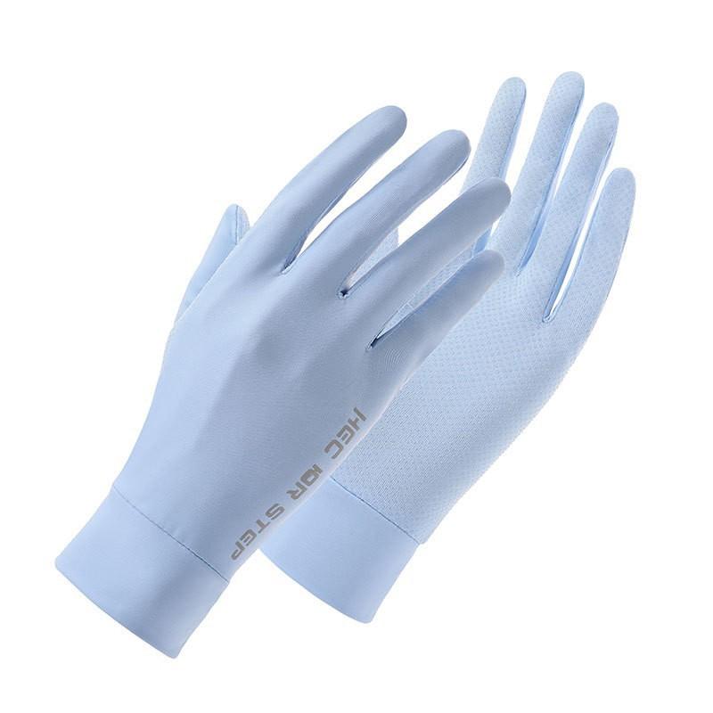 UV Protection Driving Gloves Women Lightweight Ice Silk Long Finger Anti-Slip Touchscreen Compatible Outdoor Cycling