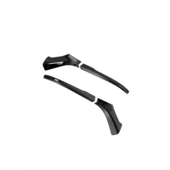 Glossy Black Rearview Side Mirror Strip Cover Trim For Toyota Sienna 2021-2022