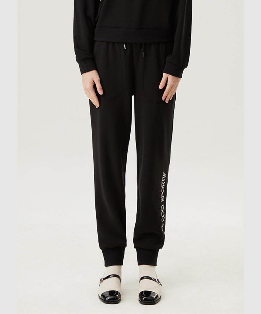 LECOQ Women'S Double Tension Jogger Pants Black (Qp122Ofp12)