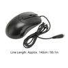 Responsive 3 Buttons Wired for PS2 Optical Mouse Portable Black Wired Mouse Gaming Mouse Desktop Laptop Computer