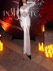 European-American Style Sexy See-Through Long Dress - Slim Fit, Round Neck, Open Back, Long Sleeve, Slit, Spring/Summer New Arrival