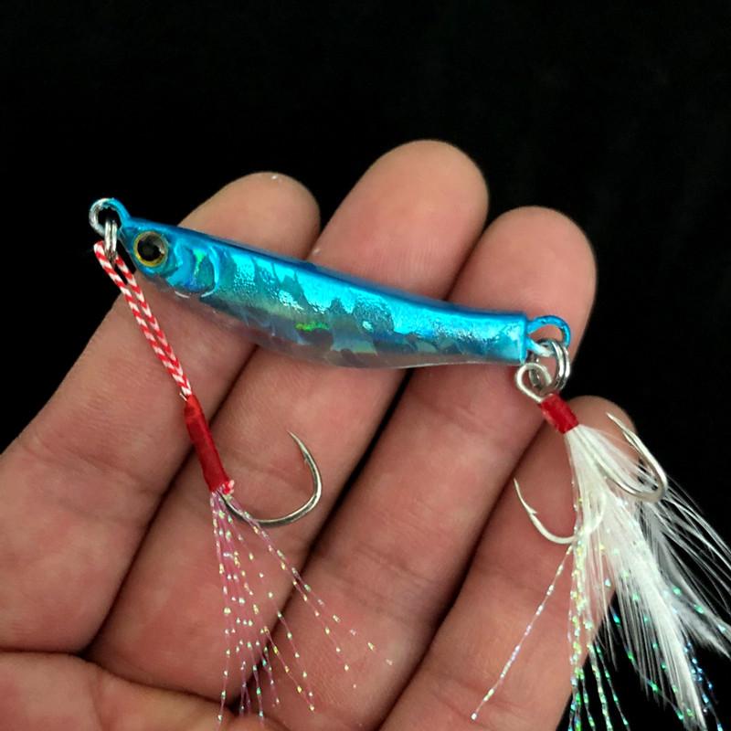 Chuangyang 20g Shore Casting Slow Jigging Metal Fish Jig with Hook, 4.9cm