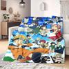 Naruto Cartoon Flannel Blanket Lovely Print For Home Sofa Bed Chair Picnic Travel -HE21