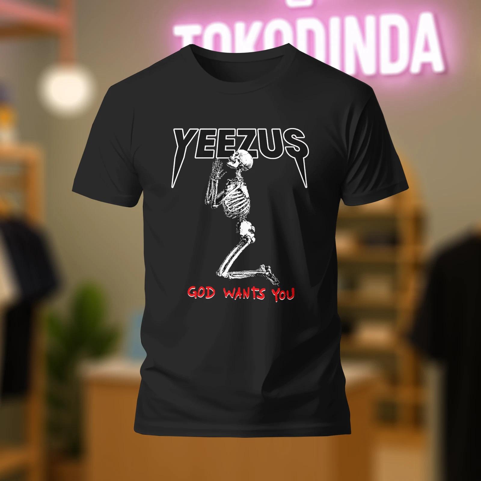 YEEZUS God Wants You logo T-Shirt Funny Made In USA S-5XL M