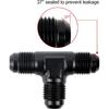 EVIL ENERGY 6AN Male Flare Tee Fitting Adapter T Union Aluminum Black