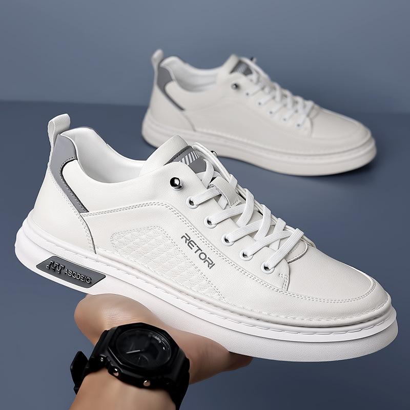 Summer board shoes men's new trendy shoes platform men's shoes versatile casual men's shoes breathable white shoes