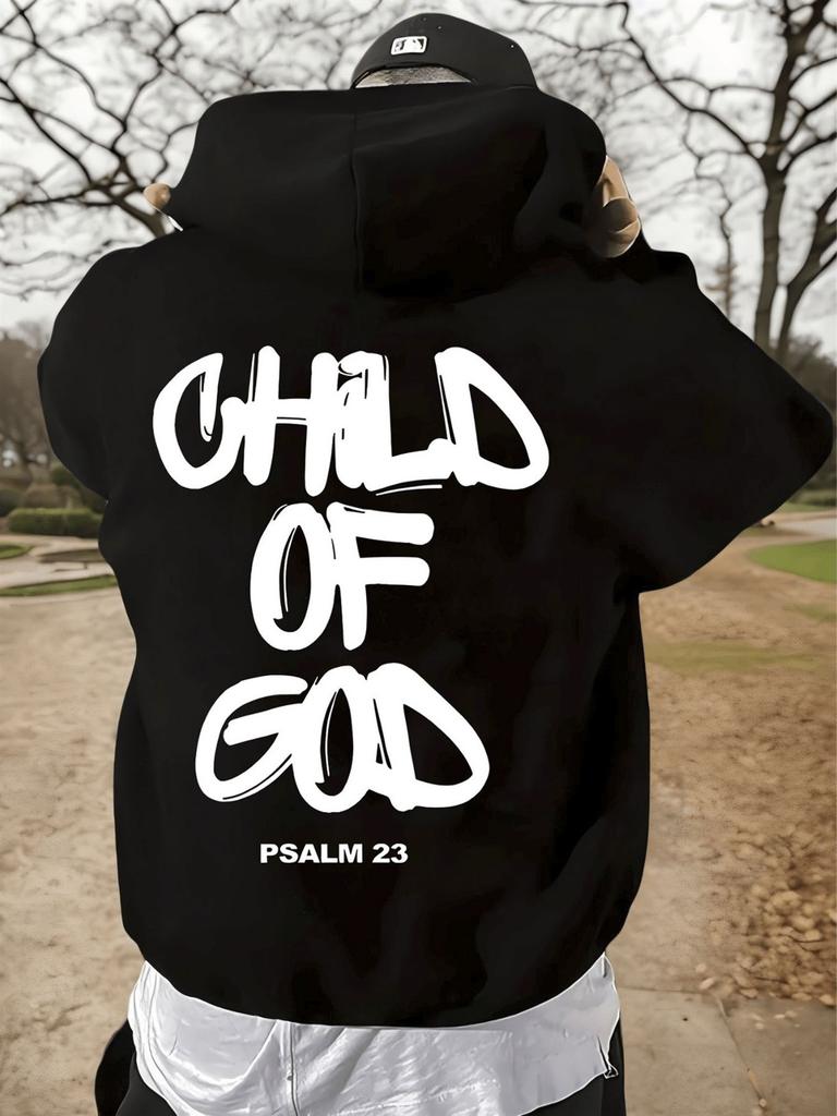 Men'S Christian Faith Hoodie with Faithful One & Psalm 23 Graphic - Soft Slim-Fit Sweatshirt All-Season Comfort Machine Washable S