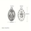50 Stück Wunderbare Medaille Anhänger Unsere Liebe Frau Jungfrau Maria Ovale Form Charms DIY Herstellung Halsketten Katholische Schmuckaccessoires