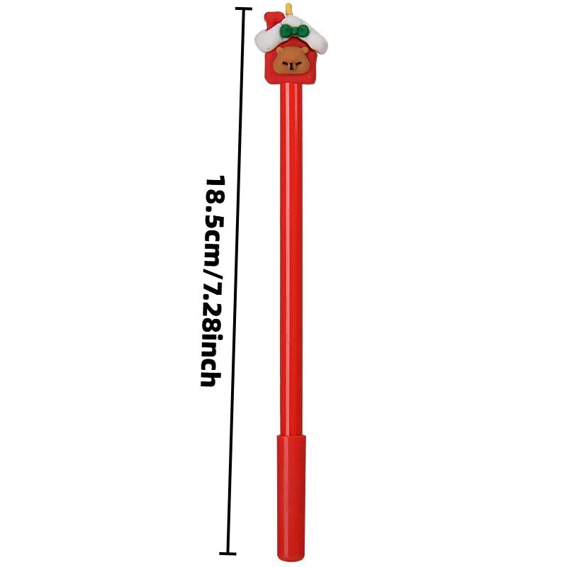 21Pcs Christmas House Bear Topper Writing Pen, Back to School Season Student Stationery, Cute Festive Xmas themed Decorative Pen, Novelty Holiday Desk