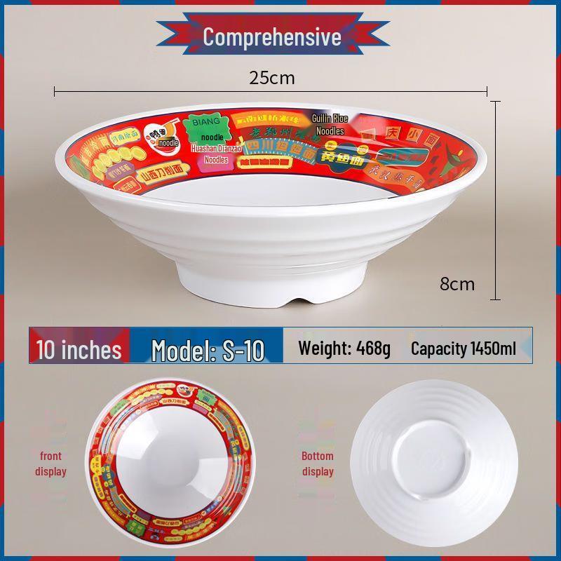 JIJUN Commercial Chinese Style Melamine Noodle Bowls
