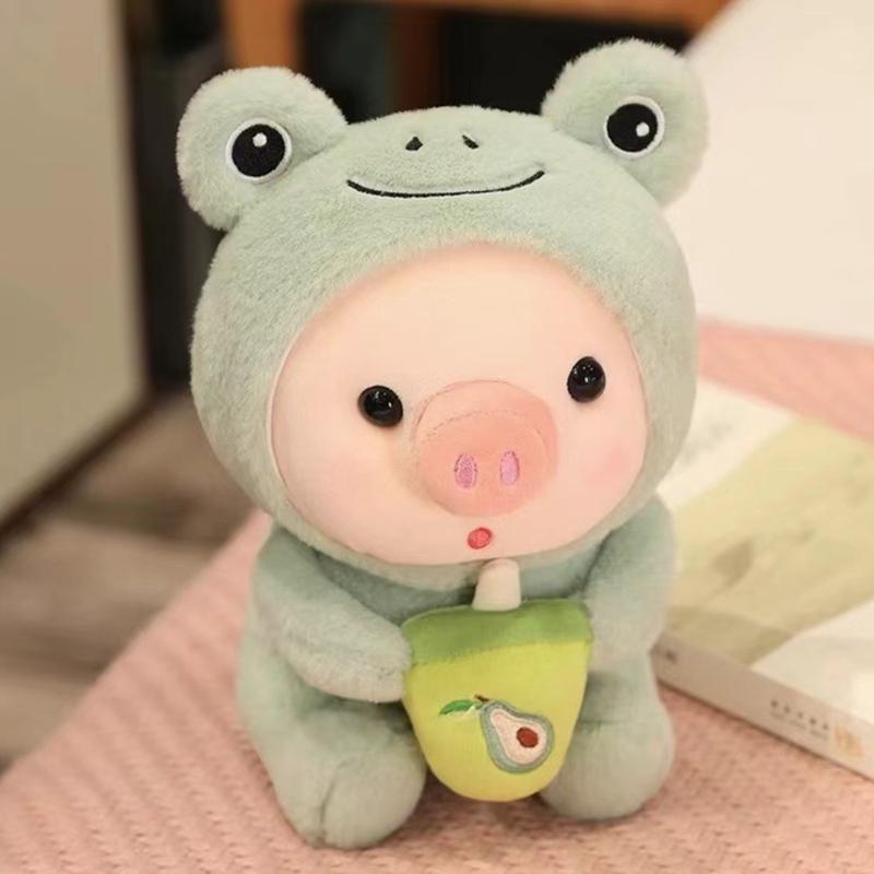 Kawaii Animals Plush Toy Soft Stuffed Lovely Tiger Rabbit Frog Teddy Bear Plush Doll Home Decor Kids Girls Birthday Day Gifts