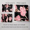 Ballet Dancer Illustrations Bedding Duvet Cover Sets Duvet Covers Pillowcases Gifts (1 * Duvet Cover 2 * Pillowcases, Without Duvet Insert)