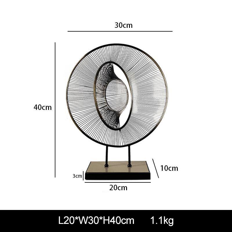 Simple Geometric Metal Ornaments Desktop Handicrafts Home Study Room Cabinet Accessories Hotel Club Office Furnishing Decoration