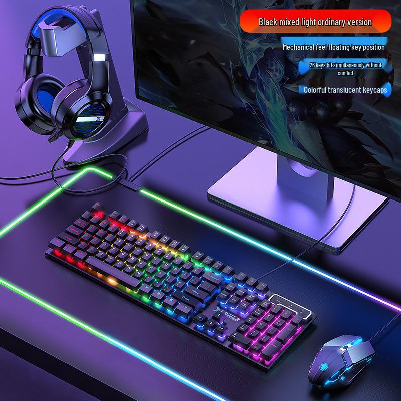 Pioneer GX330 Mechanical-Feel Gaming Keyboard & Mouse Set - Luminous for PC/Laptop