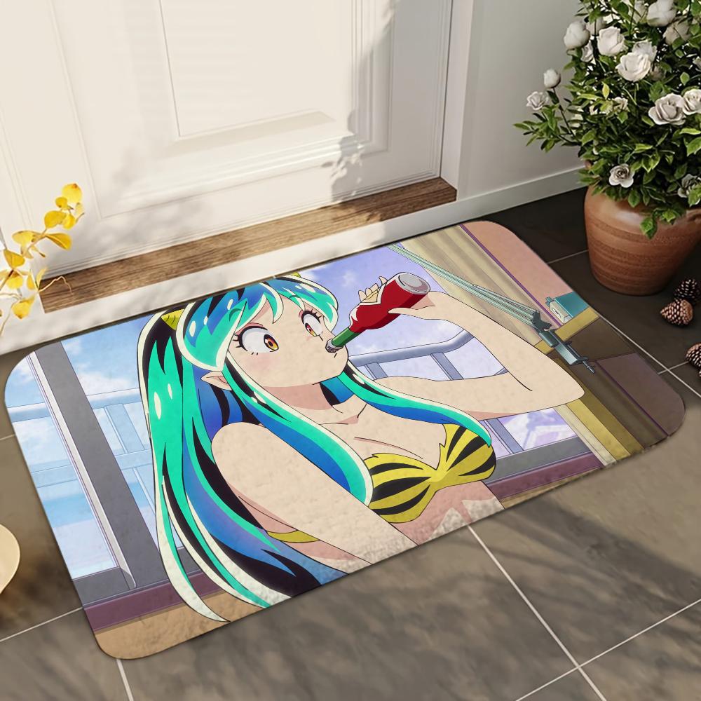 1pc U-Urusei Y-Yatsura Bathroom Absorbent Mats Anti-Slip Mats Home Decor Supplies Carpets Home Kitchen Floor Mats