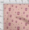 oneOone Cotton Flex Fabric Dot & Cartoon Owl Bird Print Fabric by The Yard 40 Inch